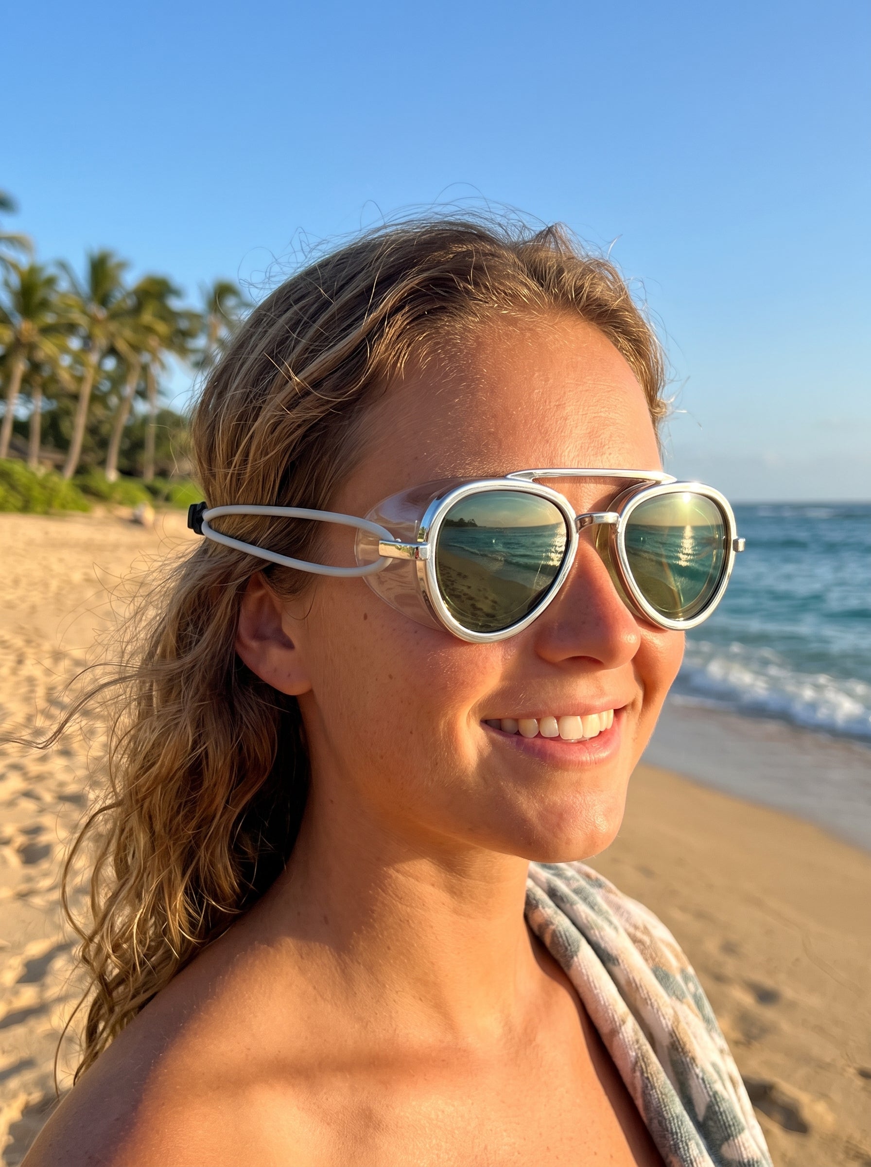 Silver / Emerald | Water-Ready Luxury Sunglasses