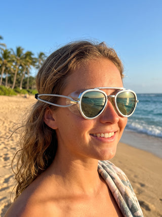 Silver / Emerald | Water-Ready Luxury Sunglasses